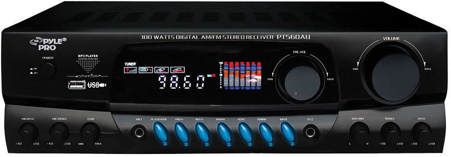  Pyle PT560AU 300 Watts Digital AM/FM/USB Stereo Receiver 