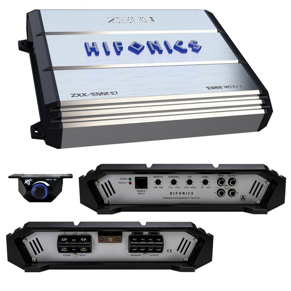  Hifonics ZXX-1800.1D 1800W Peak Zeus Series Class-D Monoblock 1-Ohm Stable Amplifier 