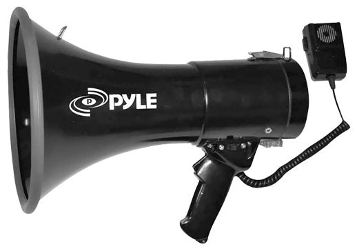  Pyle PMP53IN Megaphone PA Bullhorn w/ Siren Alarm Mode & Coiled Handheld Microphone 