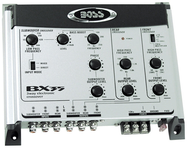  Boss BX35 3 Way electronic Crossover subwoofer input & output 