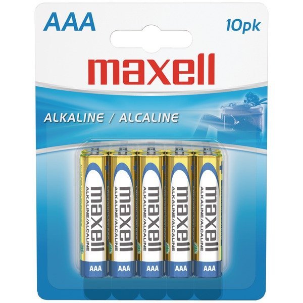  Maxell 723810 - LR0310BP Alkaline Batteries (AAA; 10 pk; Carded) 