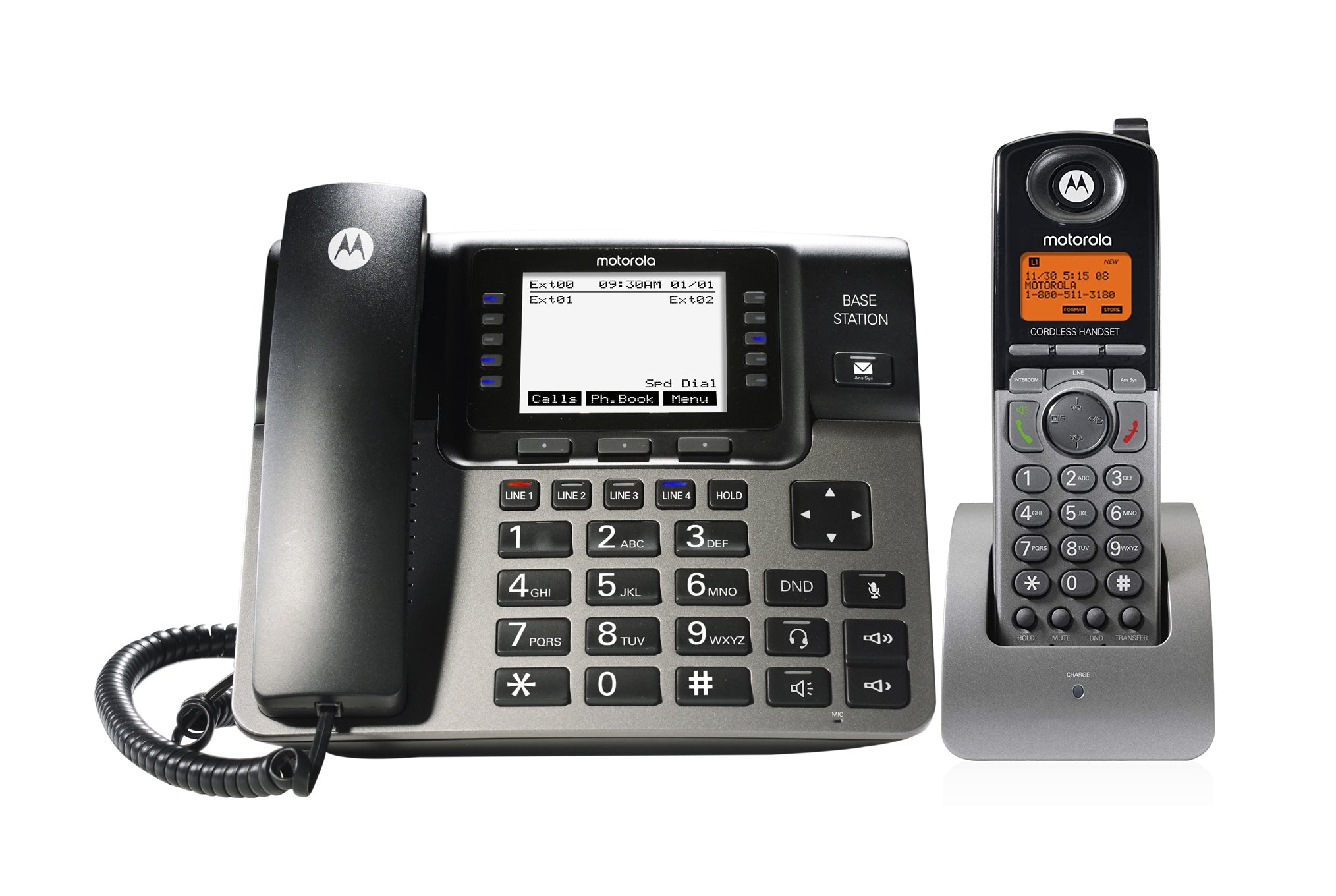  Motorola ML1250 4-Line Unison Base with (1) ML1200 Handset 