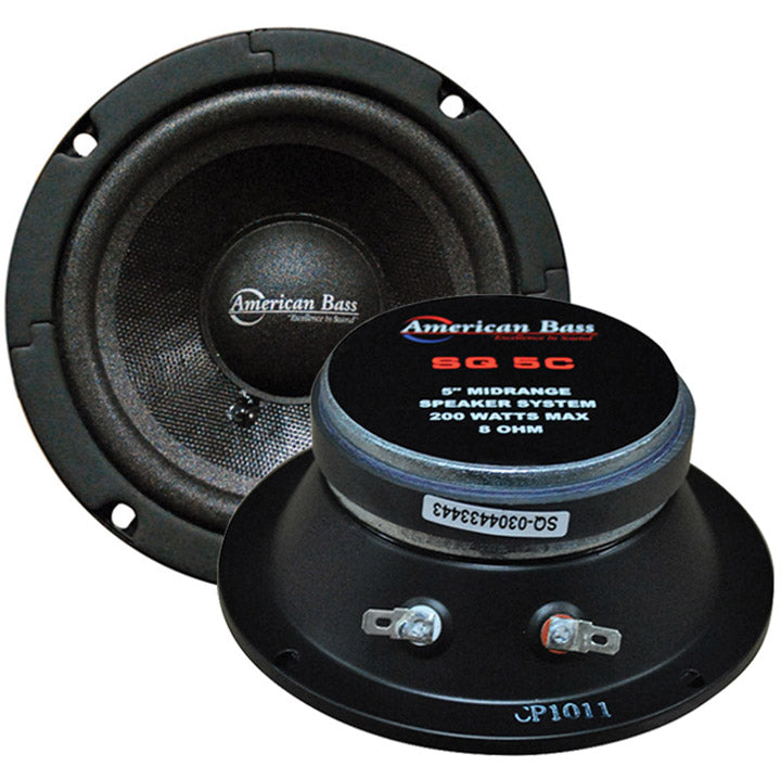  American Bass SQ5C 5" 200 Watt 8 Ohm Mid Range Speaker 