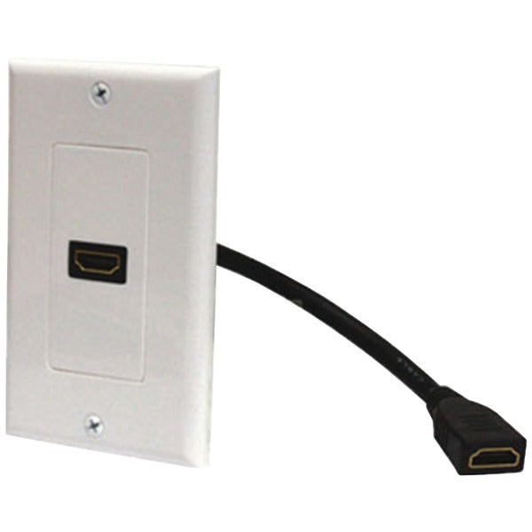  Steren 526-101WH HDMI Wall Plate & Pigtail 