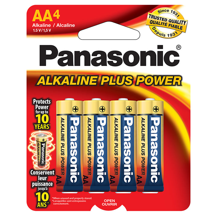  Panasonic AM3PA4B Alkaline Size AA Plus Power (4-Pack) 