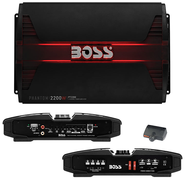  Boss Audio PT2200 2200 Watt 2 Channel Phantom Car Amplifier 