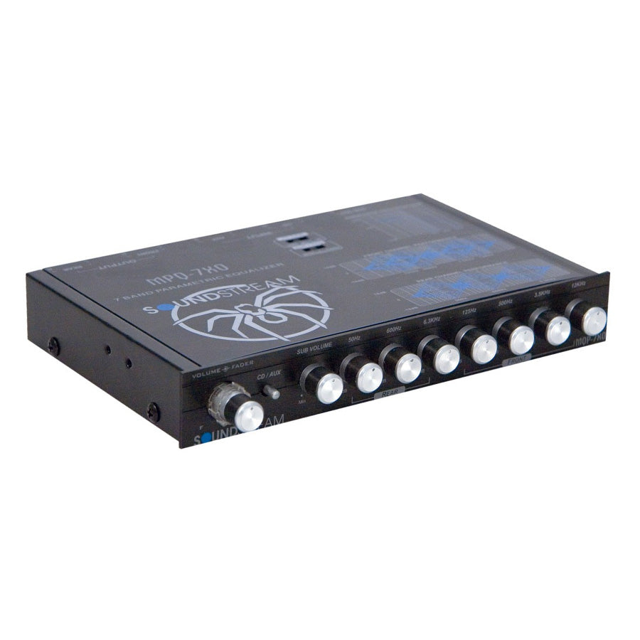  SoundStream MPQ7XO 1/2 DIN Dual Channel Multi-Band Graphic EQ 