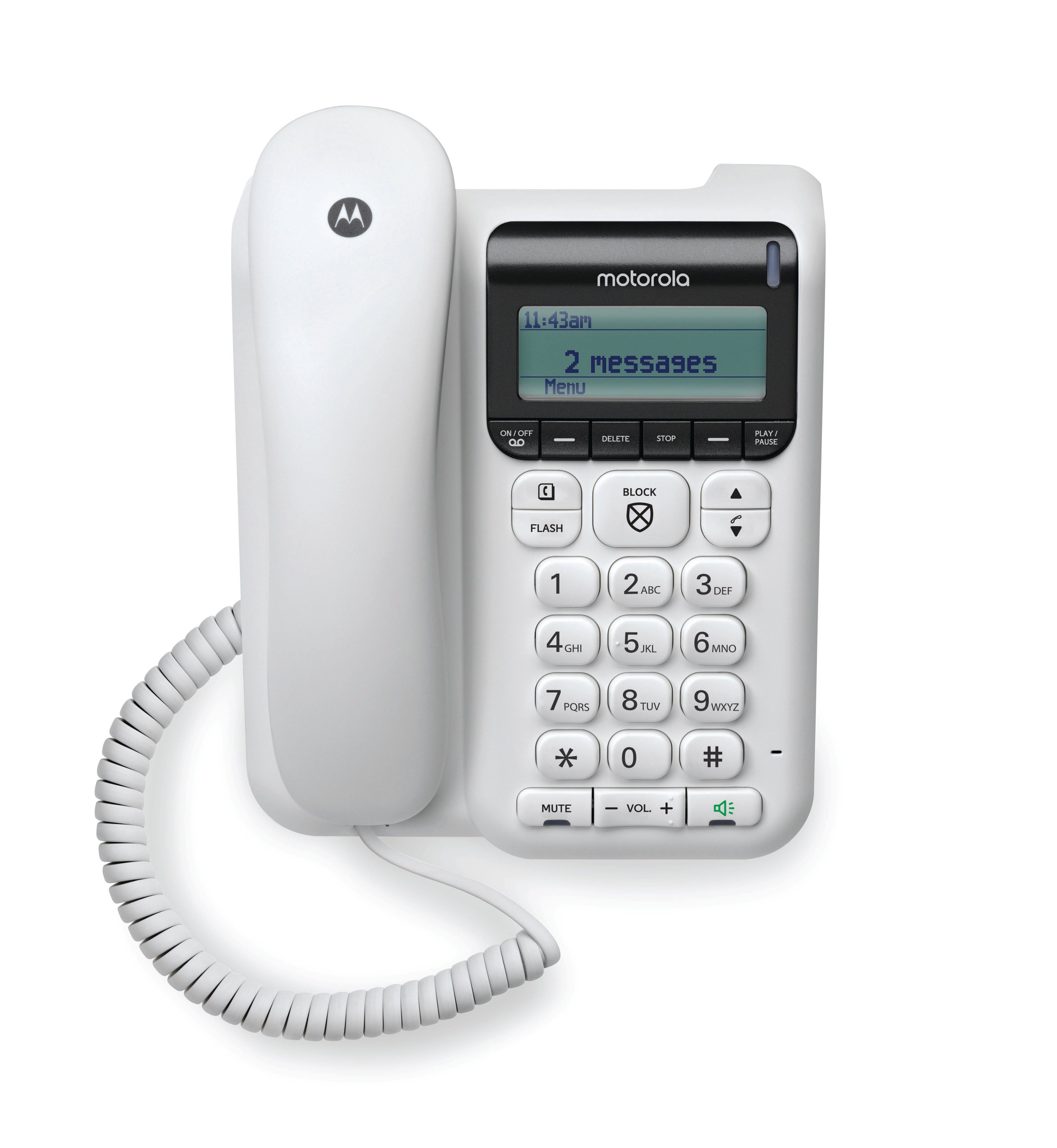  Motorola CT610 Corded Phone, Answering Machine 