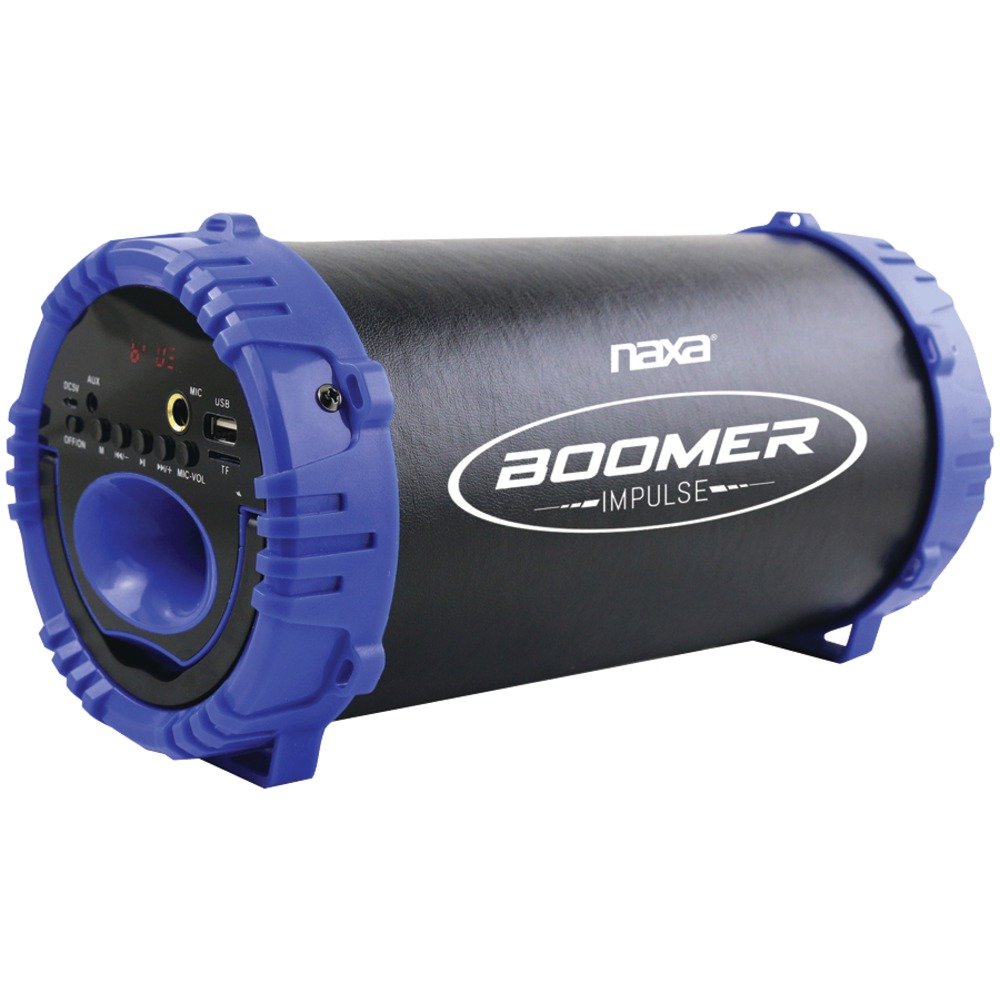  Naxa NAS-3084 BLUE BOOMER IMPULSE LED Bluetooth Boom Box (Blue) 