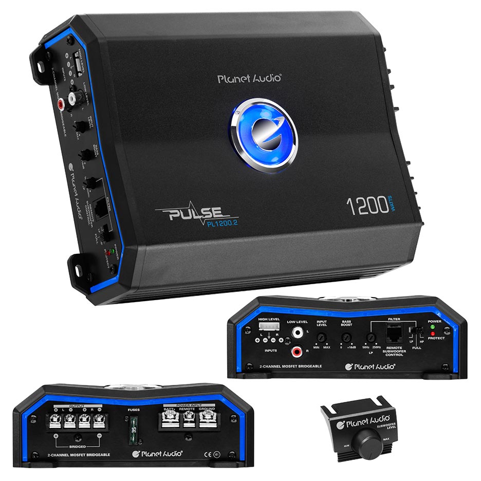  Planet Audio PL12002 1200 Watt 2 Channel Amplifier 