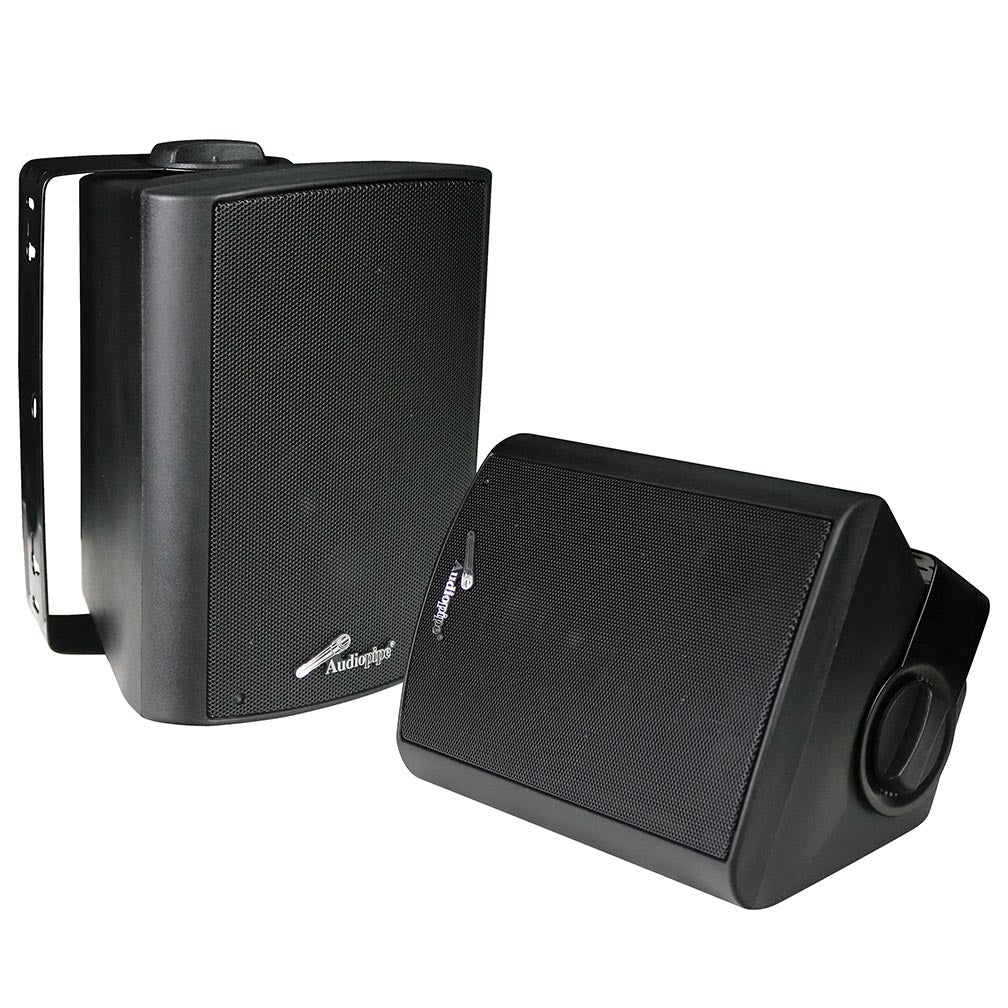  Audiopipe ODP423BK 4" Indoor/Outdoor Weatherproof Loudspeakers-Black-Pair 