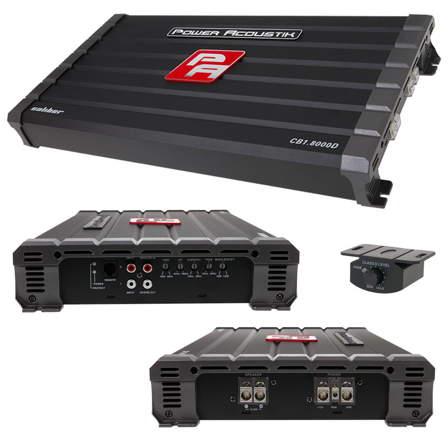  Power Acoustik CB18000D Caliber Class D 8000W Amplifier 