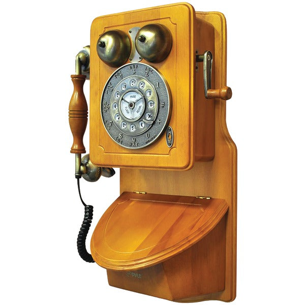  Pyle PRT45 Retro-Themed Country-Style Wall-Mount Phone 