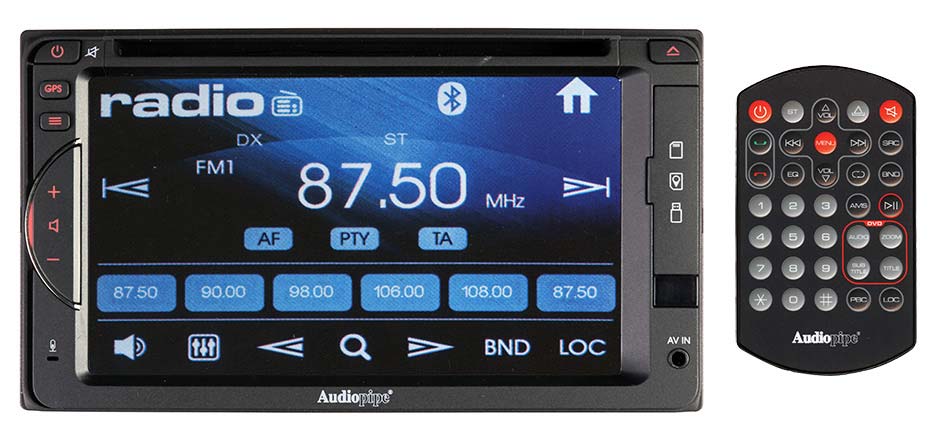  Audiopipe RAD1700BT 6.2" DVD/CD Fixed Panel Receiver bluetooth AM/FM USB/SD 