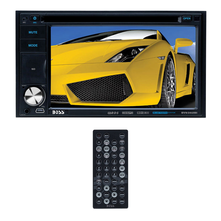  BOSS Audio BV9362BI Double Din, Touchscreen, Bluetooth, DVD/CD/MP3/USB/SD AM/FM Car Stereo, 6.2 Inch Digital LCD Monitor, Wireless Remote 