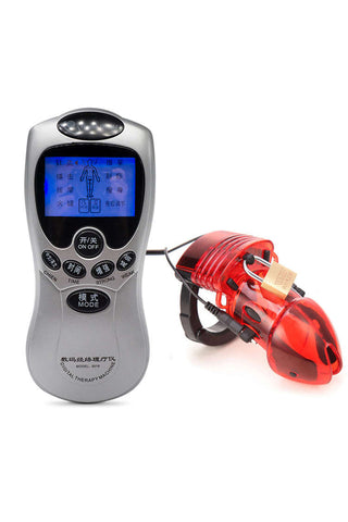 Electro Shock Chastity Cage Penis Sleeve Sex Toys