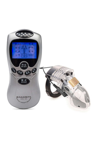 Electro Shock Chastity Cage Penis Sleeve Sex Toys