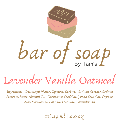 Lavender Vanilla Oatmeal Bar Soap