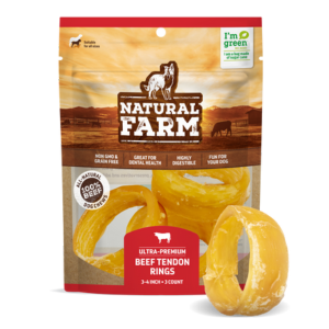 Natural Farm Beef Tendon Rings 3 pack