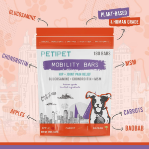 Petipet Mobility Bars Hip & Joint Pain Relief Dog Supplement Treat