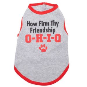 The Worthy Dog Ohio State Gray How Firm Thy Friendship Dog Tee