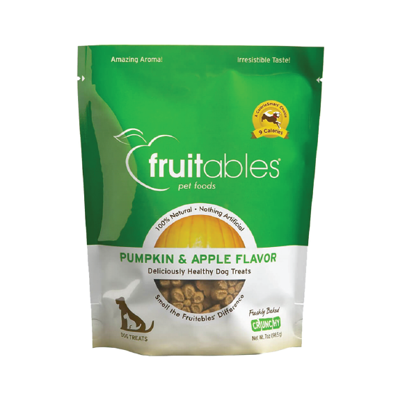 Fruitables Pumpkin & Apple Flavor Crunchy Dog Treats 7oz