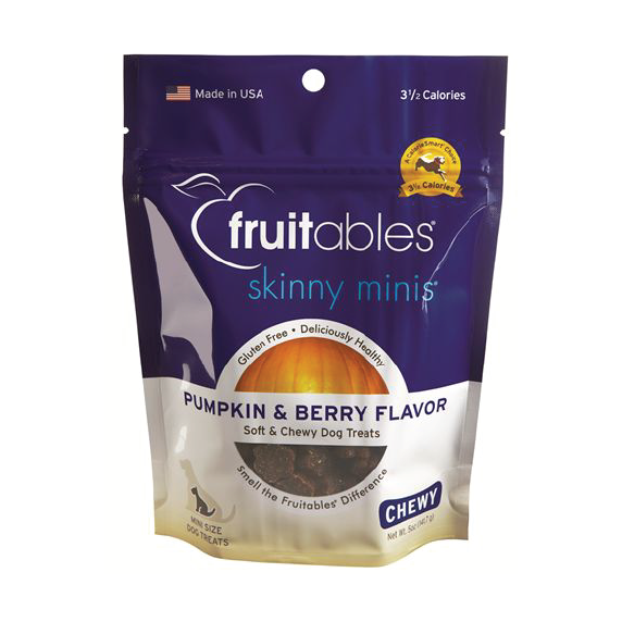 Fruitables Skinny Minis Pumpkin & Berry Flavor Soft & Chewy Dog Treats 5oz