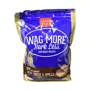 Cloud Star Wag More Bark Less Oven Baked with Bacon, Cheese & Apples Dog Treats 3 lbs