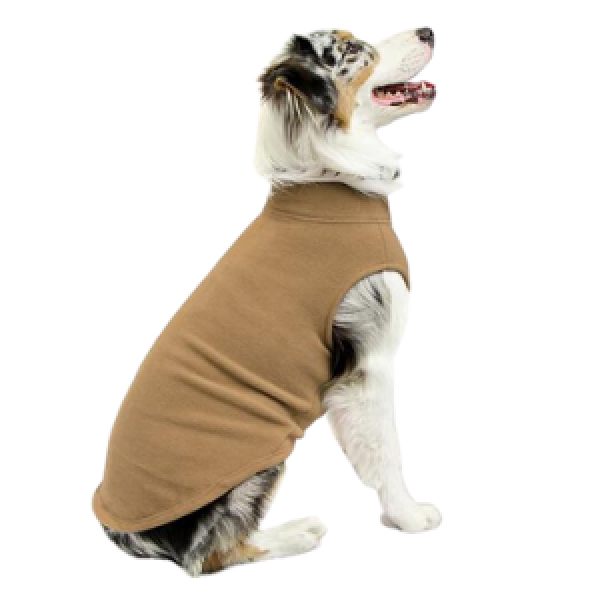 Gooby Stretch Fleece Dog Vest Sand