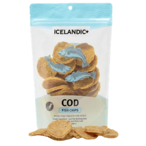 Icelandic+ Dehydrated Cod Fish Chips Dog Treats, 2.5oz