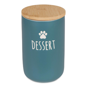 Bone Dry Dessert Teal Ceramic Treat Canister