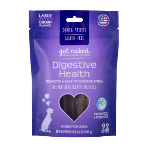 NPIC Get Naked Digestive Health Dental Chew Sticks Dog Treats