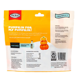 Primal Pumpkin For My Pumpkin Freeze-Dried Chicken, Pumpkin & Goat Milk Dog Treats 2 oz