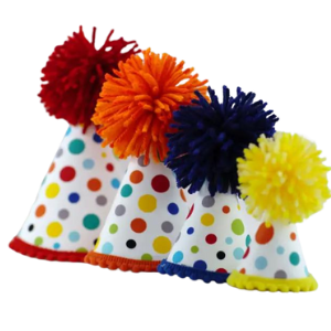 Pup Party Hats White Dots Party Hat for Dogs and Cats