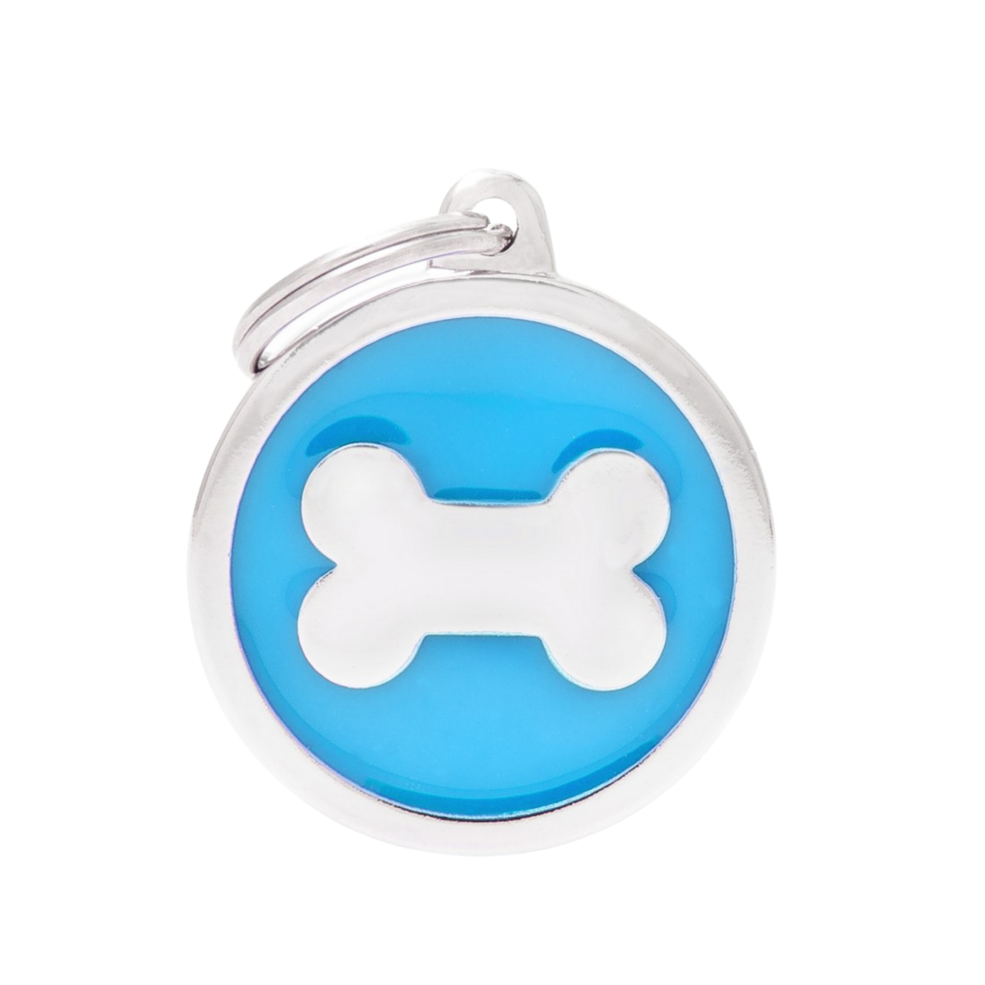 MyFamily Classic Collection Circle Bone Tag Light Blue