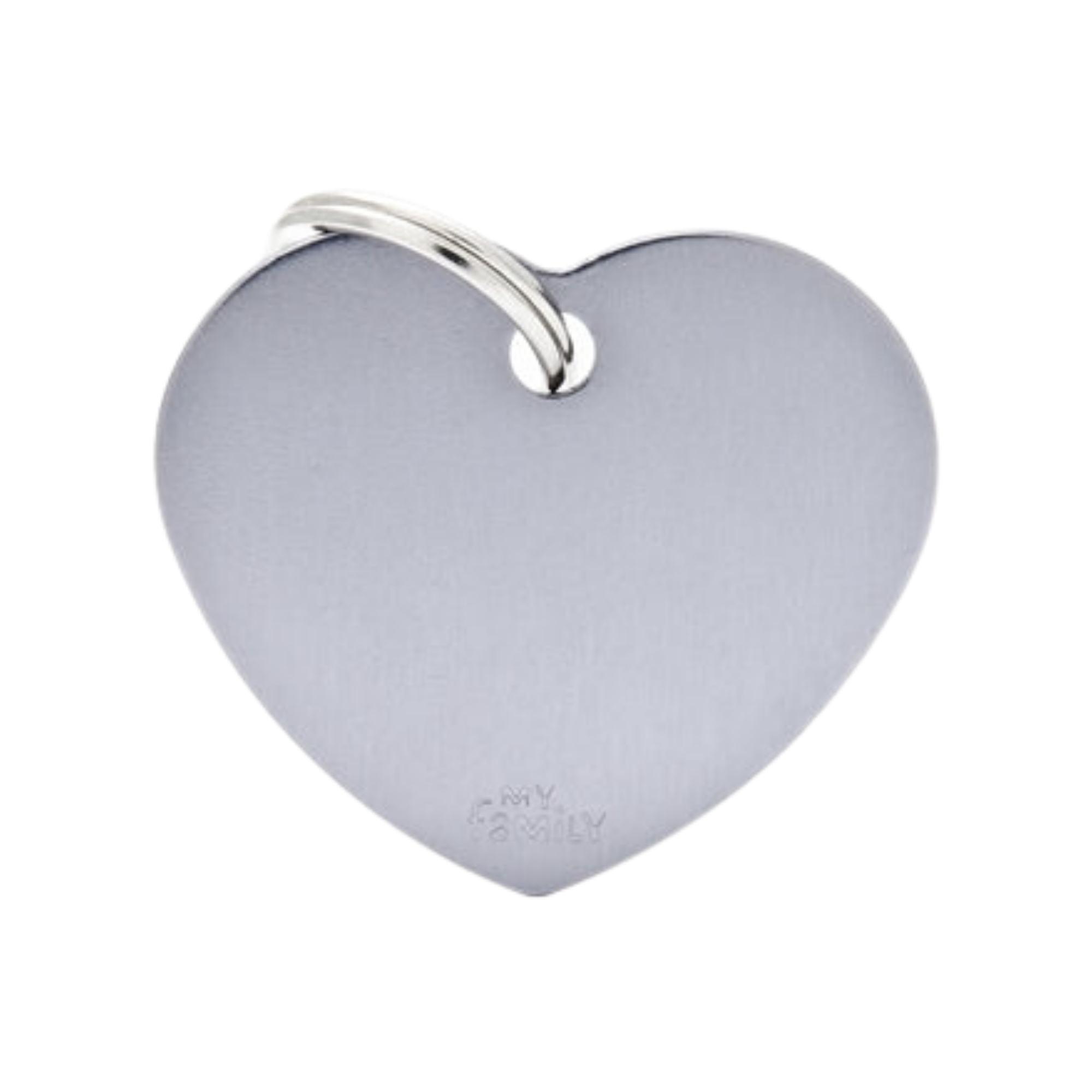 MyFamily Basic Collection Heart Tag Aluminum Grey
