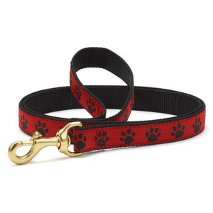 Up Country Red And Black Paw Dog Lead