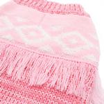 Dogo Boho Fringe Dog Sweater Pink