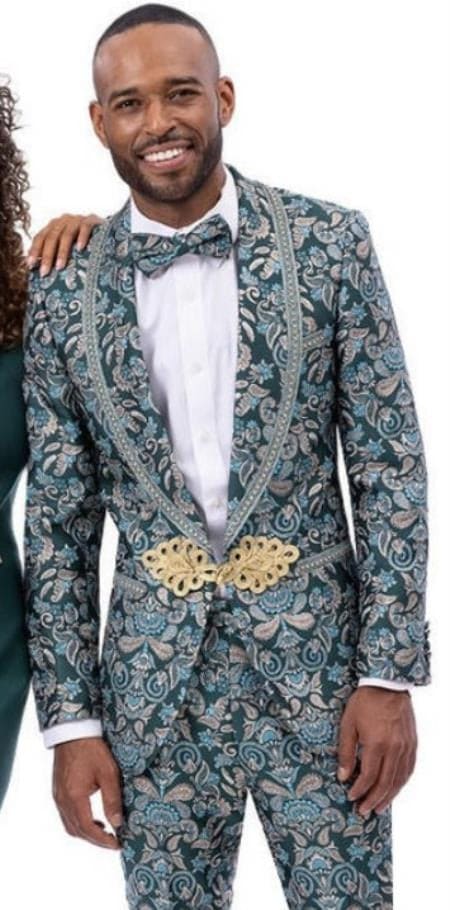 Mens Turquoise Blazer - Turquoise Suit Jacket