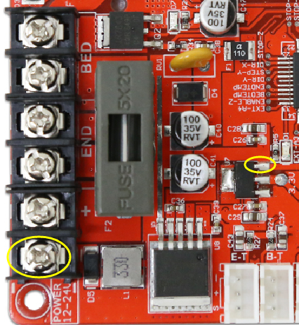 D1 indicator on anet a8 mainboard