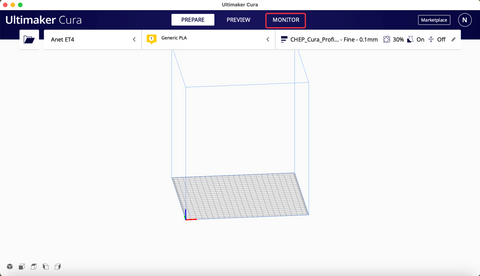 Monitor on Cura