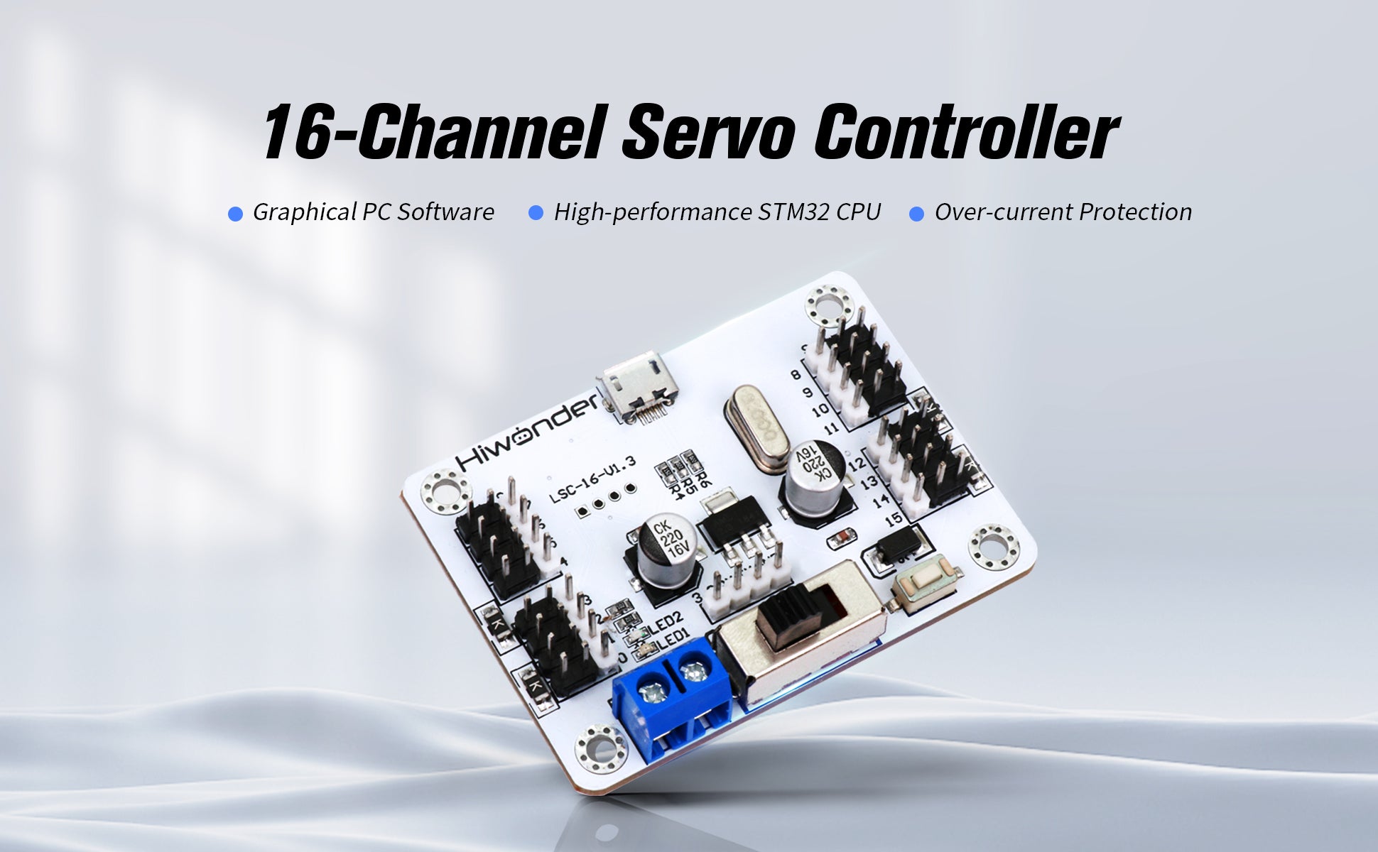 16-channel servo controller