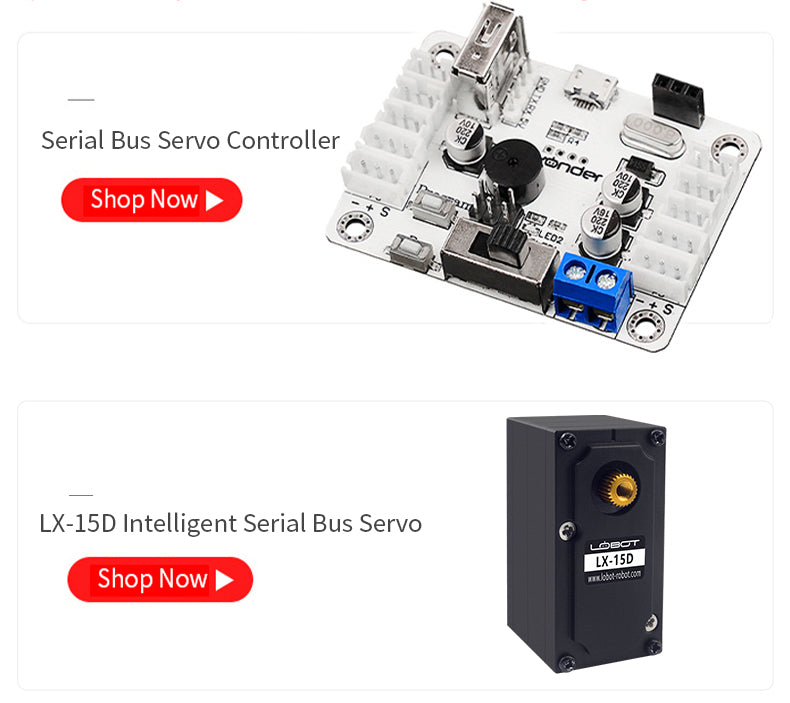 Hiwonder LX16A Full Metal Gear Serial Bus Servo with RealTime Feedba