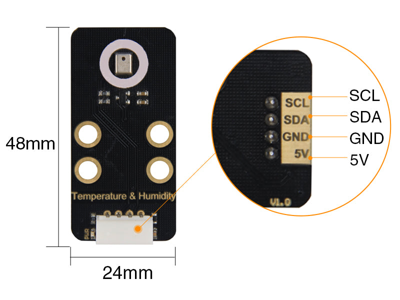 Temperature and Humidity Sensor: Hiwonder Robot Sensor Compatible with