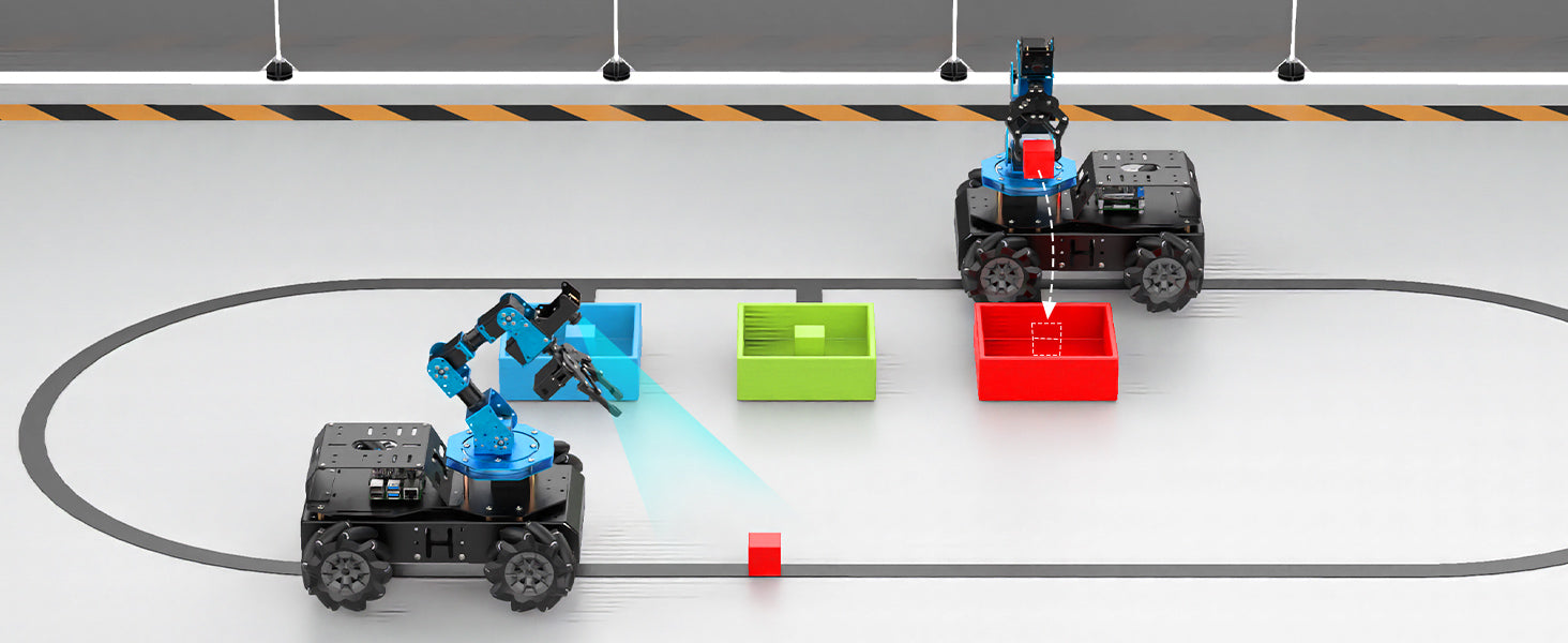 AI Vision-Guided Line Following & Transporting