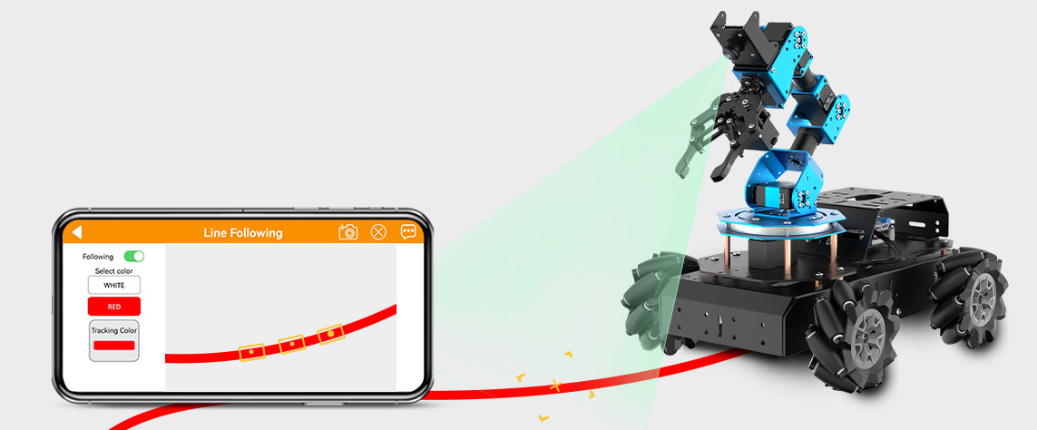 ArmPi Pro ROS Robot Chassis with Robot Arm – AI-ROBOO