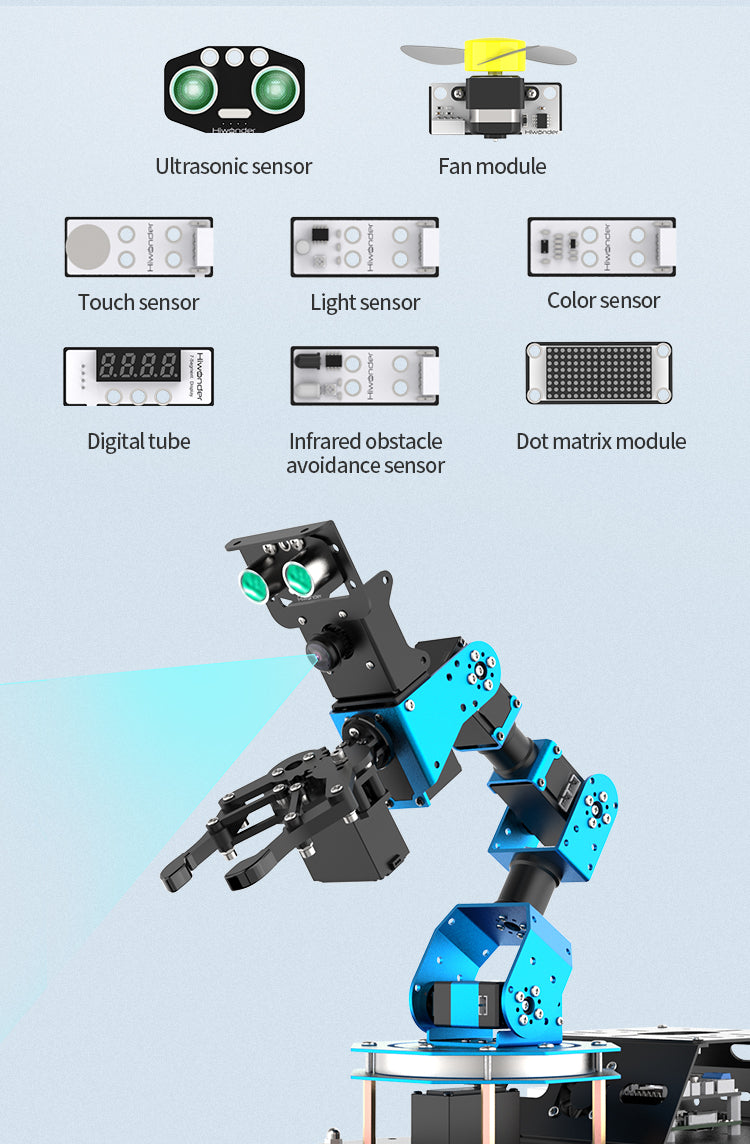 Educational Miniature ArmPi FPV AI Vision Raspberry Pi Programming ROS Educational miniature armpi fpv ai vision raspberry pi programming ros