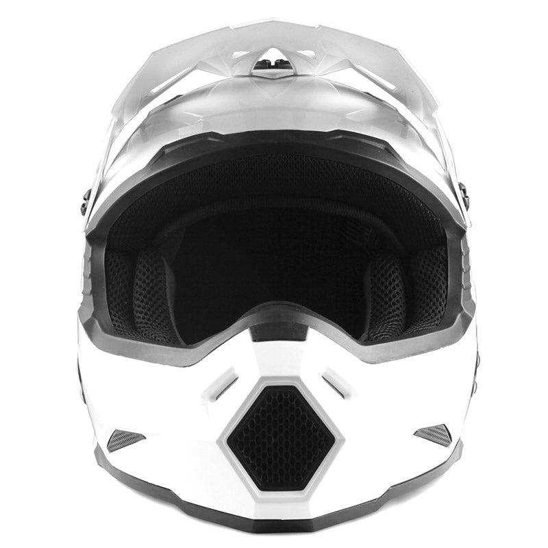 1Storm Adult Motocross Helmet BMX MX ATV Dirt Bike Helmet HF801 Racing Style + Goggles + Skeleton Glove Bundle