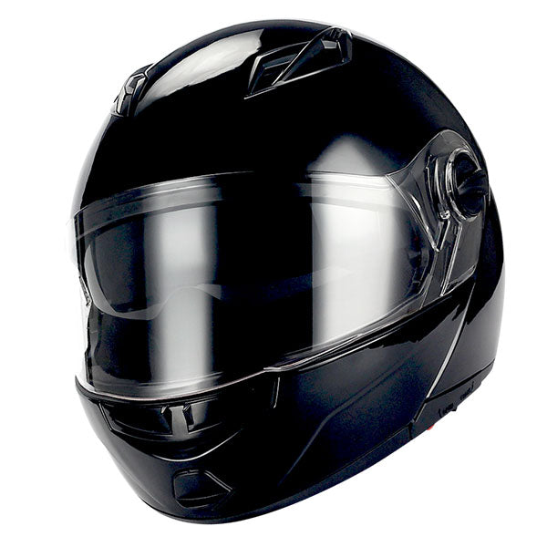 1Storm Commander Motorcycle Modular Full Face Helmet Flip up Dual Visor/Sun Shield: HJA113