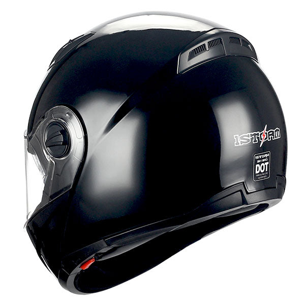 1Storm Commander Motorcycle Modular Full Face Helmet Flip up Dual Visor/Sun Shield: HJA113